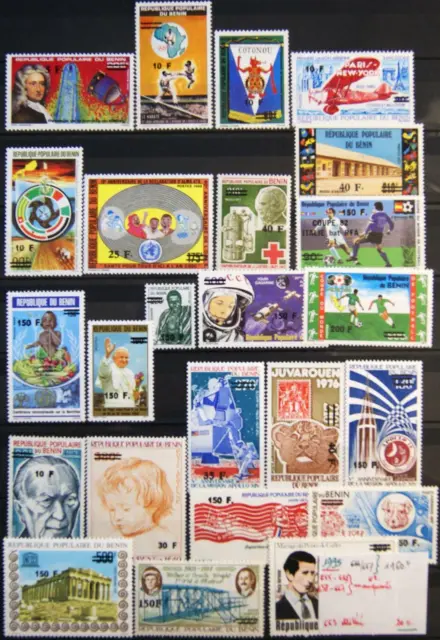 BENIN 1995 644-67 Freimarken Definitives ovp ÜD on Benin stamps MNH R!