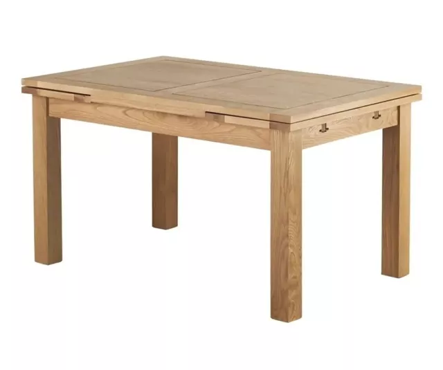 Oak Furniture Land Dorset Natural Solid Oak Extending Dining Table RRP £549.99