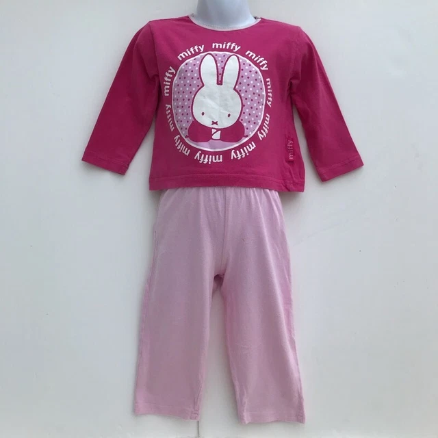 💖Age 12-18m💖 MIFFY pink Pyjamas set, Baby pink elasticated bottoms & Miffy top