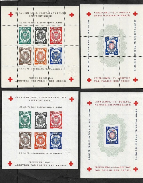 Lokalausgaben, Dachau, Rotes-Kreuz Blöcke, Auswahl, Nichtamtliche, postfrisch