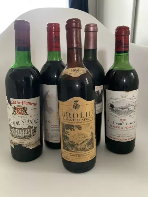 lot Anciennes bouteilles de vins