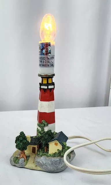 Vintage Lighthouse Lamp In Working Condition