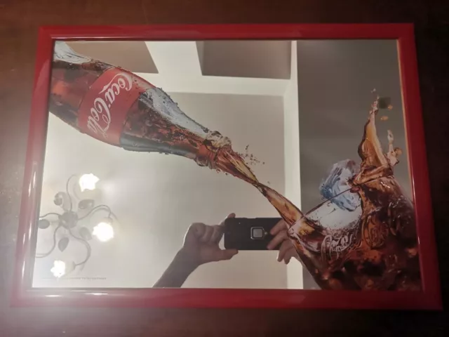 Quadro specchio Coca cola Bottiglia bicchiere