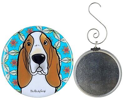 Basset Hound Dog Holiday Ornament Retro Collectible Art Gifts and Home Decor