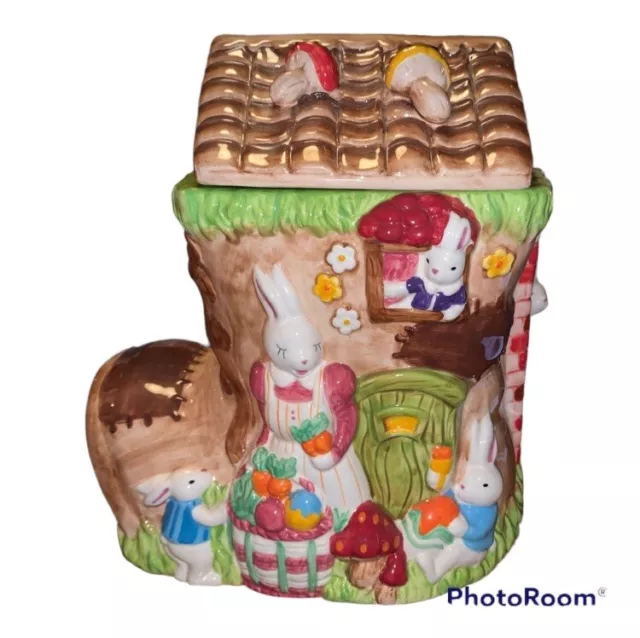 Vintage Easter Mrs Fields Happy houseful cookie jar