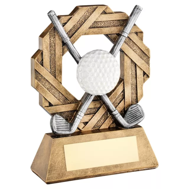 Golf Récompense Octogone Résine Trophée Compétition Club Prix Gratuit  Gravure