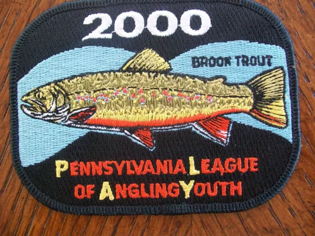 Pa Fish & Boat Comm. Pennsylvania League Of Angling Youth 4 "By 3 " 2000 Patch