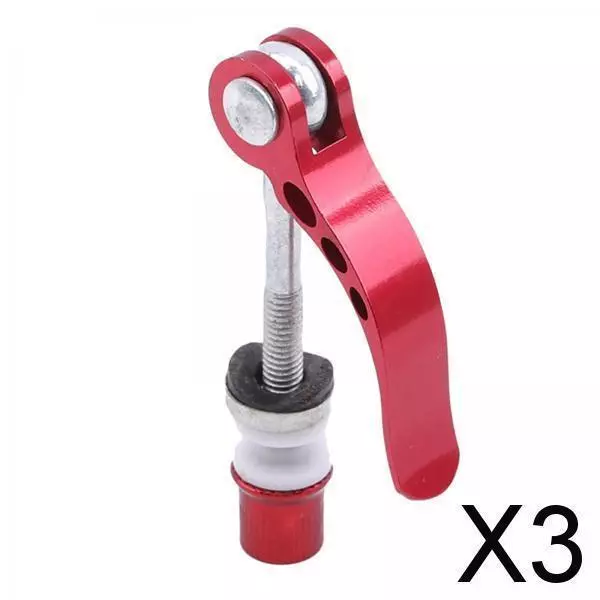 3X MTB Bike Seatpost Clamp Screw Replacement Part Release   red