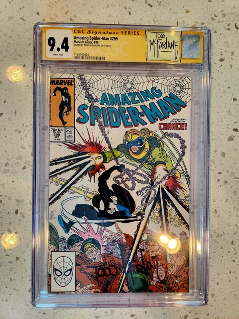 AMAZING SPIDER-MAN #299 CGC 9.4 SS SIGNED Todd McFarlane 1st VENOM NM symbiote