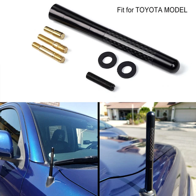 Short Black FOR TACOMA TUNDRA TRD Antenna 4.7inch Carbon Fiber Sport 1995-2021