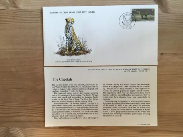 South Africa Rsa 1976 Fdc Wwf Big Cats Cheetah