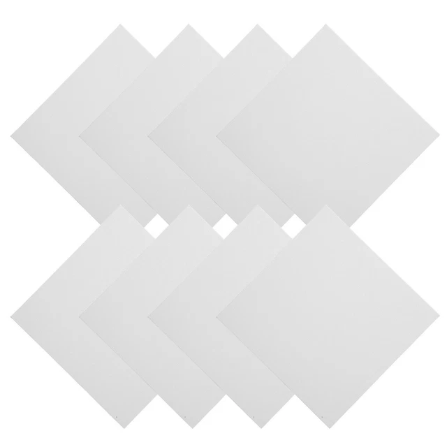 8 piezas tablero de dibujo de madera blanca sobre lienzo tableros de pintura al óleo para estudiantes
