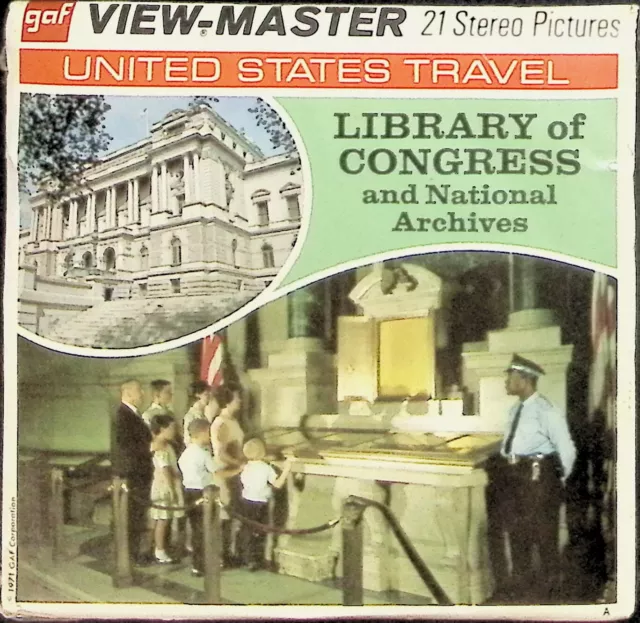 LIBRARY OF CONGRESS & NATIONAL ARCHIVES 3d View-Master 3 Reel Packet NEW SEALED