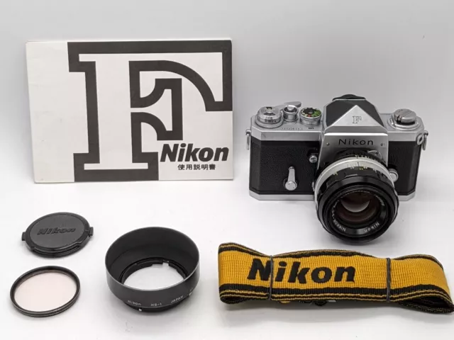 [N Mint ] Nikon F, Eye Level Reflex Caméra à Film + NIKKOR-S.C Auto 50mm F/1.4