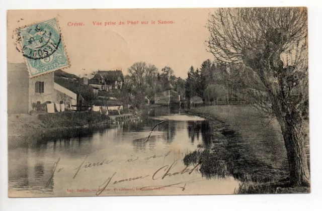 CREVIC Meurthe et moselle CPA 54 vue prise du pont sur le sanon