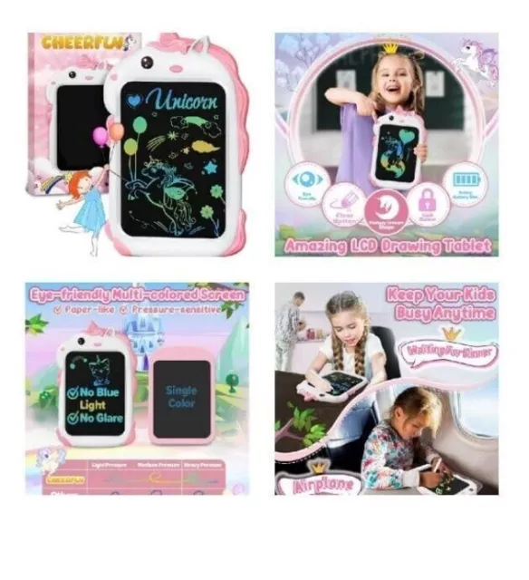 Juguetes de unicornio para regalos de niñas - Tableta de escritura LCD para... 2