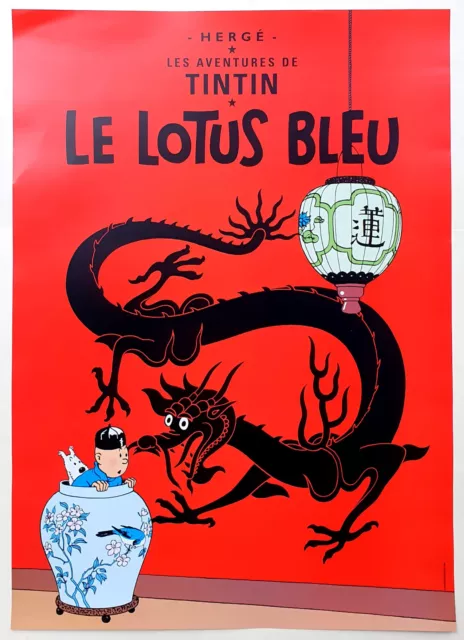 Tim und Struppi Tintin XXL Poster Plakat 50x70 cm, Le Lotus Bleu, Casterman 2001