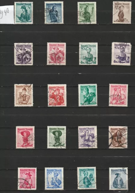Die ganze Sammlung alter Briefmarken meines Vaters aus Osterreich  1948 [lo06b]