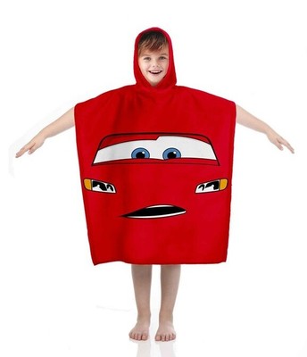 Disney Asciugamano Poncho Ragazzi Rojo Taglia unica 