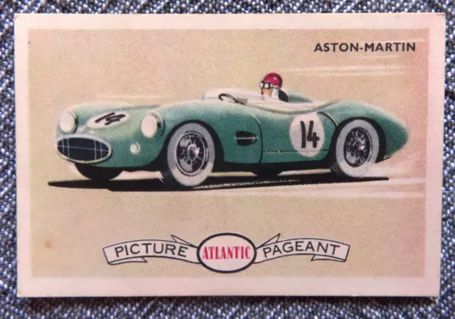 1950s ATLANTIC Petrol "Series of Racing Cars" Card: ASTON-MARTIN - #63