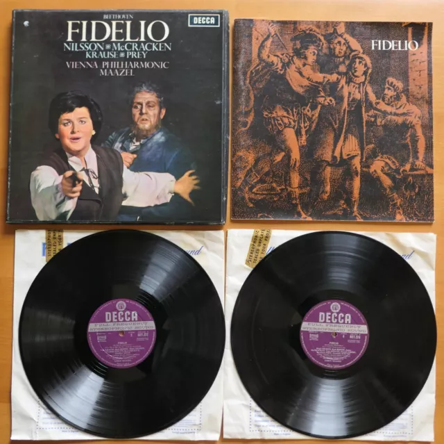 SET 272/3 ED1 Beethoven Fidelio Nilsson McCracken Maazel 2LP Decca 1st WBG