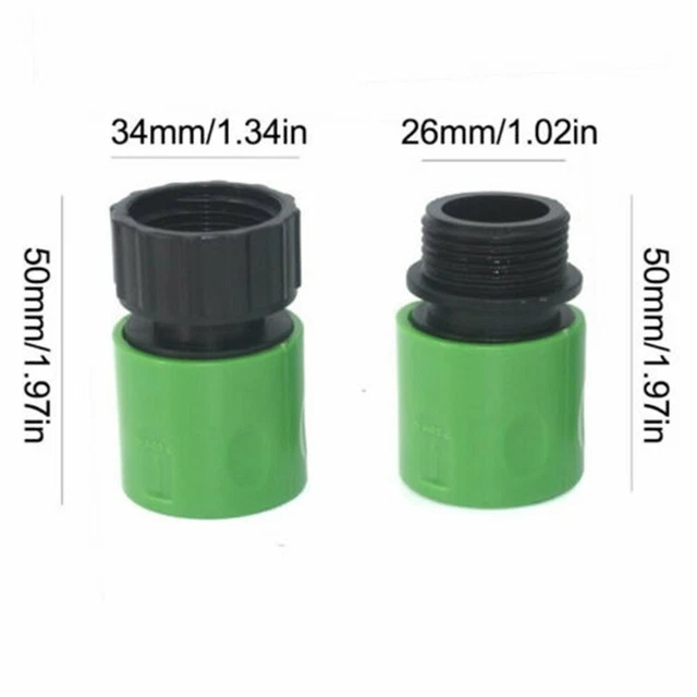 2PCS Garten Schlauch Verbindung Sets Bewässerung Rohr Wasserhahn Adapter Passend