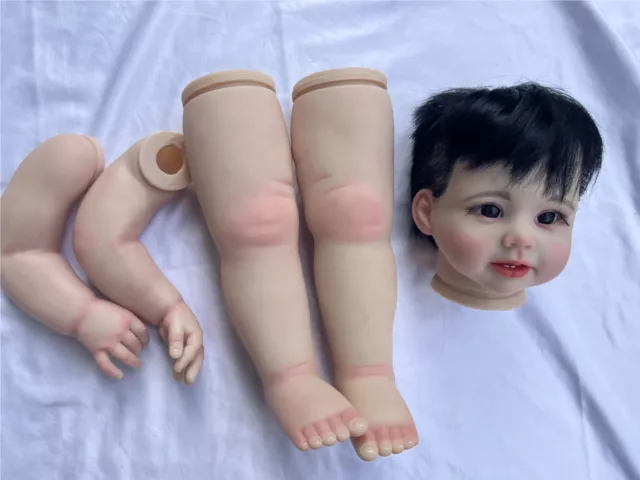 28" Reborn Baby Doll Painted Kit Straight Legs Boy DIY Parts with cloth body Toy