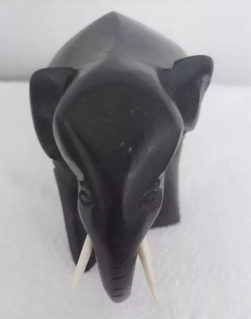 Wood Elephant Sculpture Lucky Statue Hand Carved Wooden Figurine free shipping