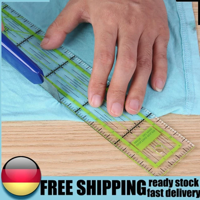 Doppel-Farbe Herrscher Patchwork Füße anpassen Maßstab Quilten DIY Nähen-Tool DE