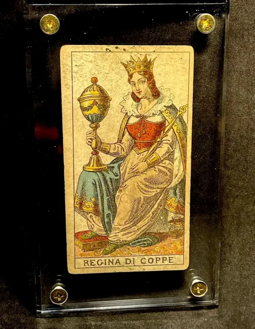 1870 Historic Chromolithographed Minor Arcana Avondo Antique Tarot Card Single