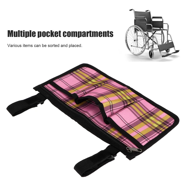 Bolsa organizadora colgante para silla de ruedas multibolsillo bolsa para billetera Sunries