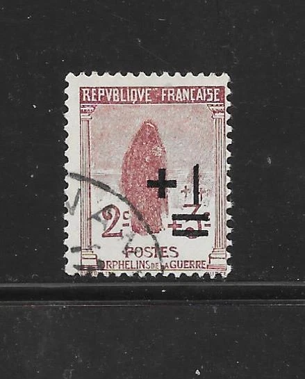 FRANCE: 1922 1c on 2c+3c War Orphans vf used SG 388