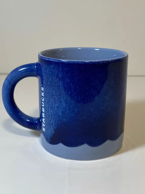 NEW Starbucks 2022 Blue Drip Ombre Ceramic Coffee Mug 14oz Cobalt