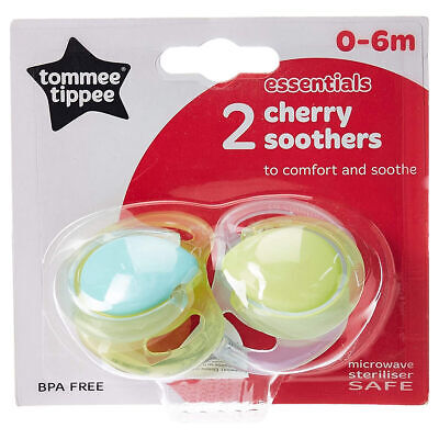 Tommee Tippee Essentiels Charry Tétines 2-Pack Pour 0-6 Mois Neuf
