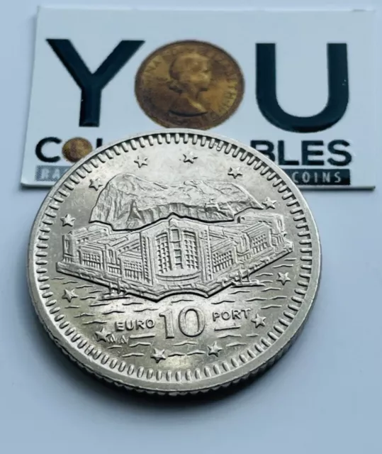 10p Ten Pence Coin Euro Port Gibraltar SCARCE - Highly Collectible - FREE P&P