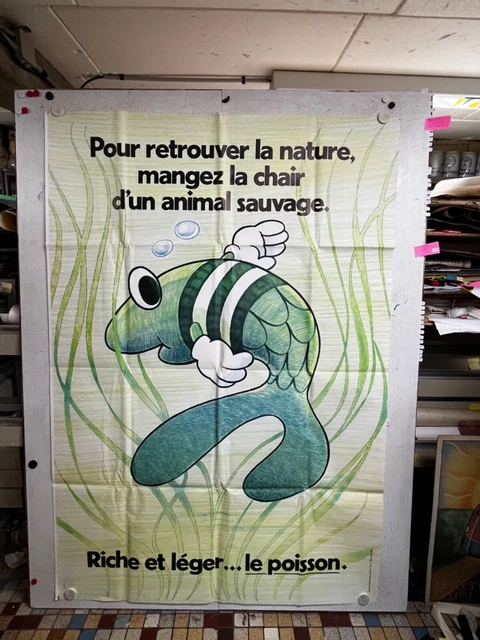 Affiche Vintage "Mangez Du Poisson" - Format 50x75 Cm, HQ, Poster Déco Rétro, Neuve