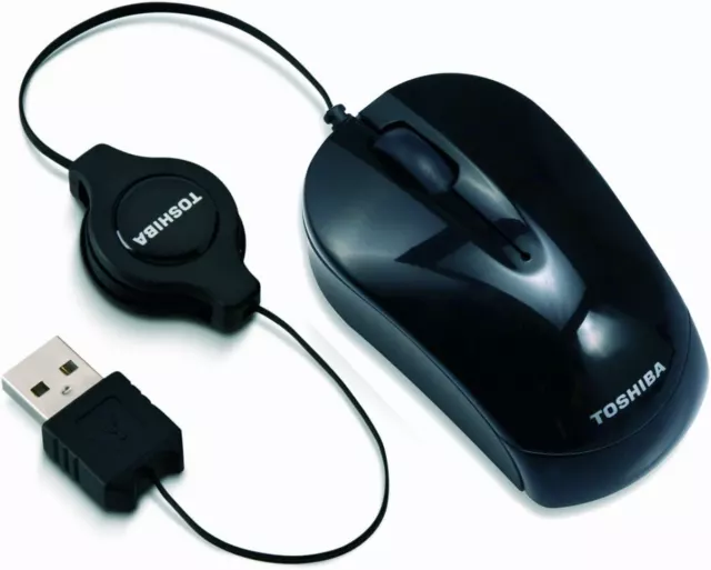 Retractable Mini USB Corded Wired Mouse for Window 11 10 8 Notebook Laptop