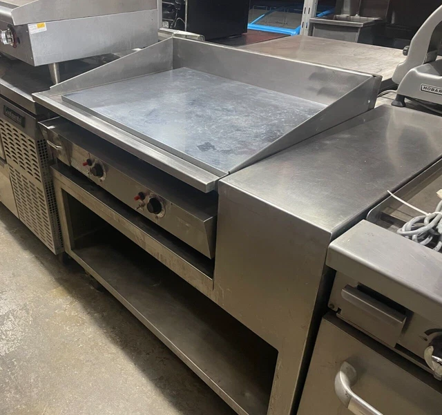Keating Miraclean Heavy Duty  36" Chrome Flat Top Grill  36Bfld W/ 4' Stand