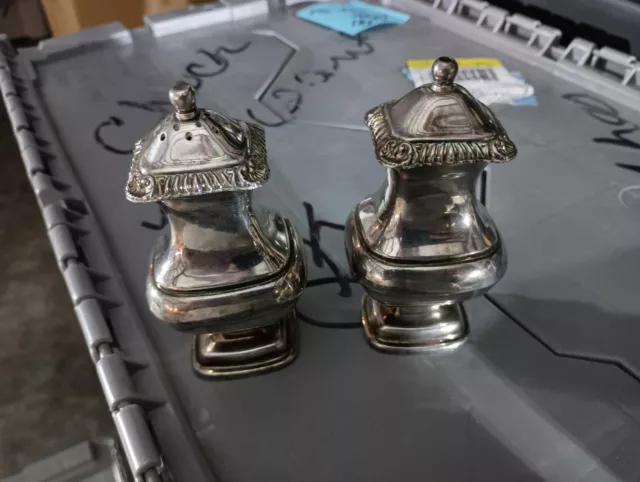 Vintage EPNS Silver Plated Condiment Cruet Set Salt & Pepper Shakers