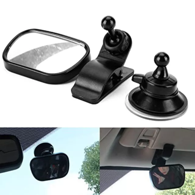 Car Back Seat Baby Mirror Suction Clip-On Adjustable Baby Rear Convex Mirror