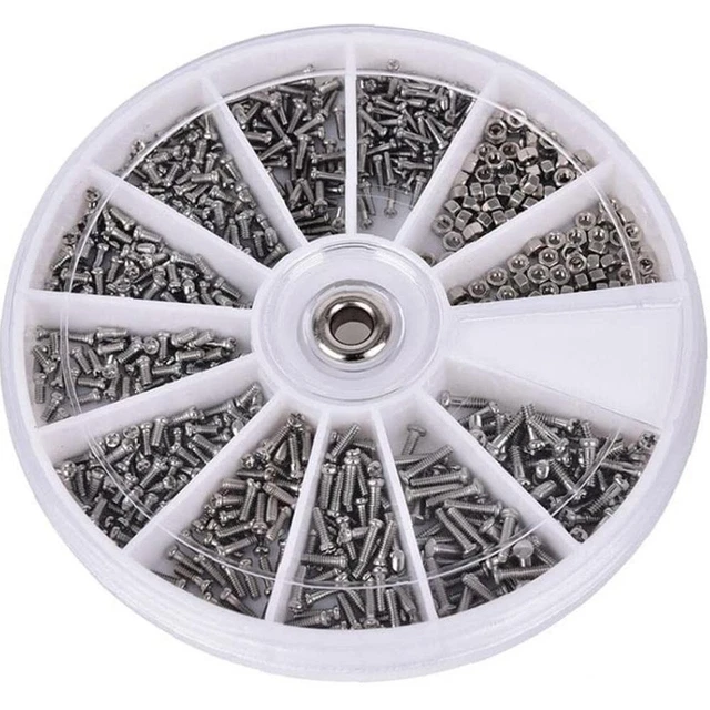 Set 600 pezzi dadi nichelati qualità premium viti piccola vite