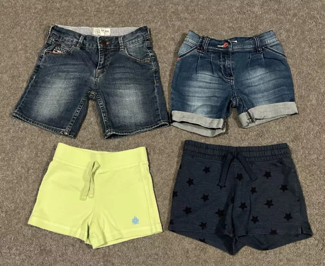 Bundle of 4 Pairs Girls Shorts ,Age 6-7 /6, FAT FACE, NEXT and M&CO(seller ref8)
