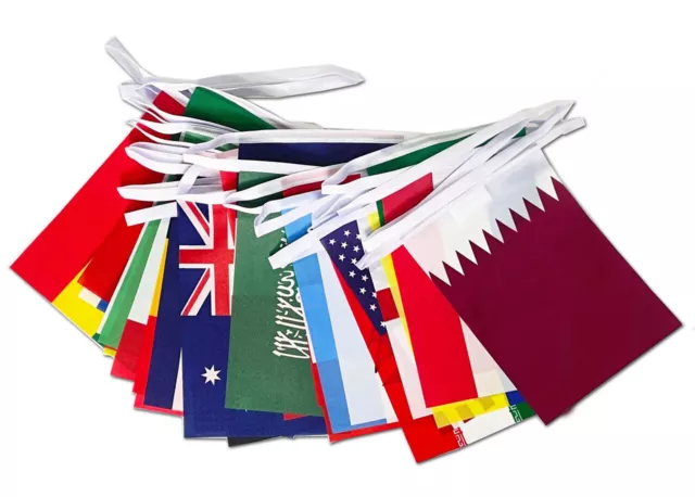 MULTI NATION BUNTING 18M COUNTRIES MASSIVE GIANT FLAGS 45x32cm UK FLAG SELLER