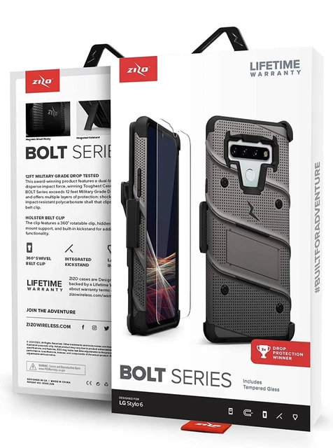 ZIZO Bolt Series for LG Stylo 6 Case with Screen Protector Kickstand Holster...