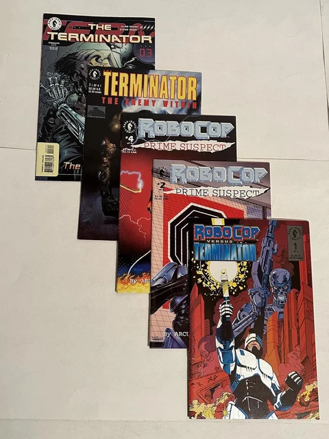 RoboCop vs Terminator #1 Lot of 5 Dark Horse Comics 1991-98 Prime Suspect