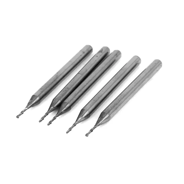 5x 2 Flauti Cnc Dritto Fresa End Mill Taglierina Alluminio Taglio Diametro 0,8mm