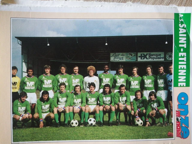 FICHE FOOTBALL ONZE MONDIAL 1995 AS SAINT-ETIENNE ASSE VERTS DIDIER