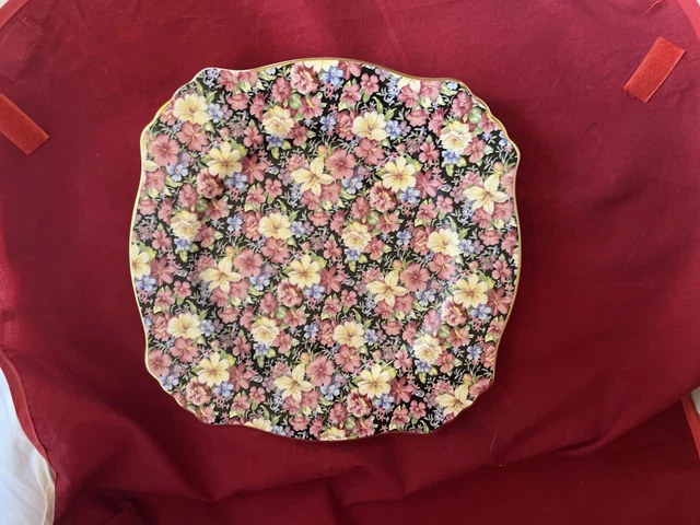 Royal Winton Grimwades Florence 1995 Chintz 10.5” Square Charger Plate