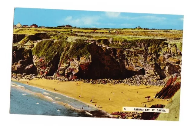 WELSH Vintage Postcard CAERFAI BAY, ST. DAVIDS, PEMBROKESHIRE