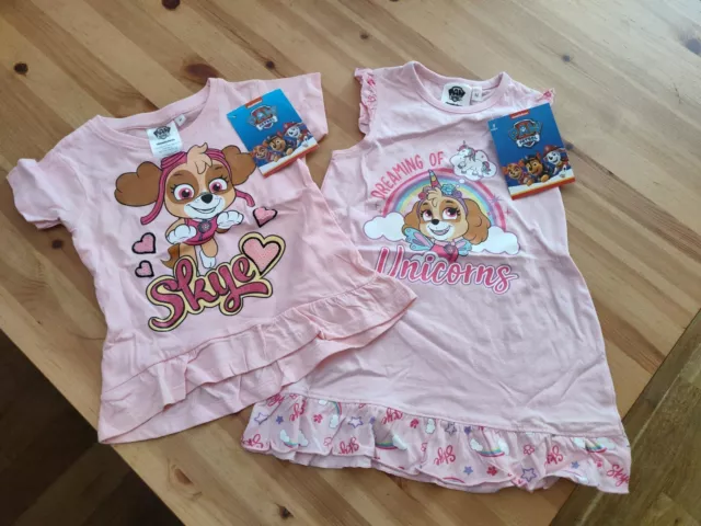 Paw Patrol Skye Kleid und T-Shirt Hund  Gr.92